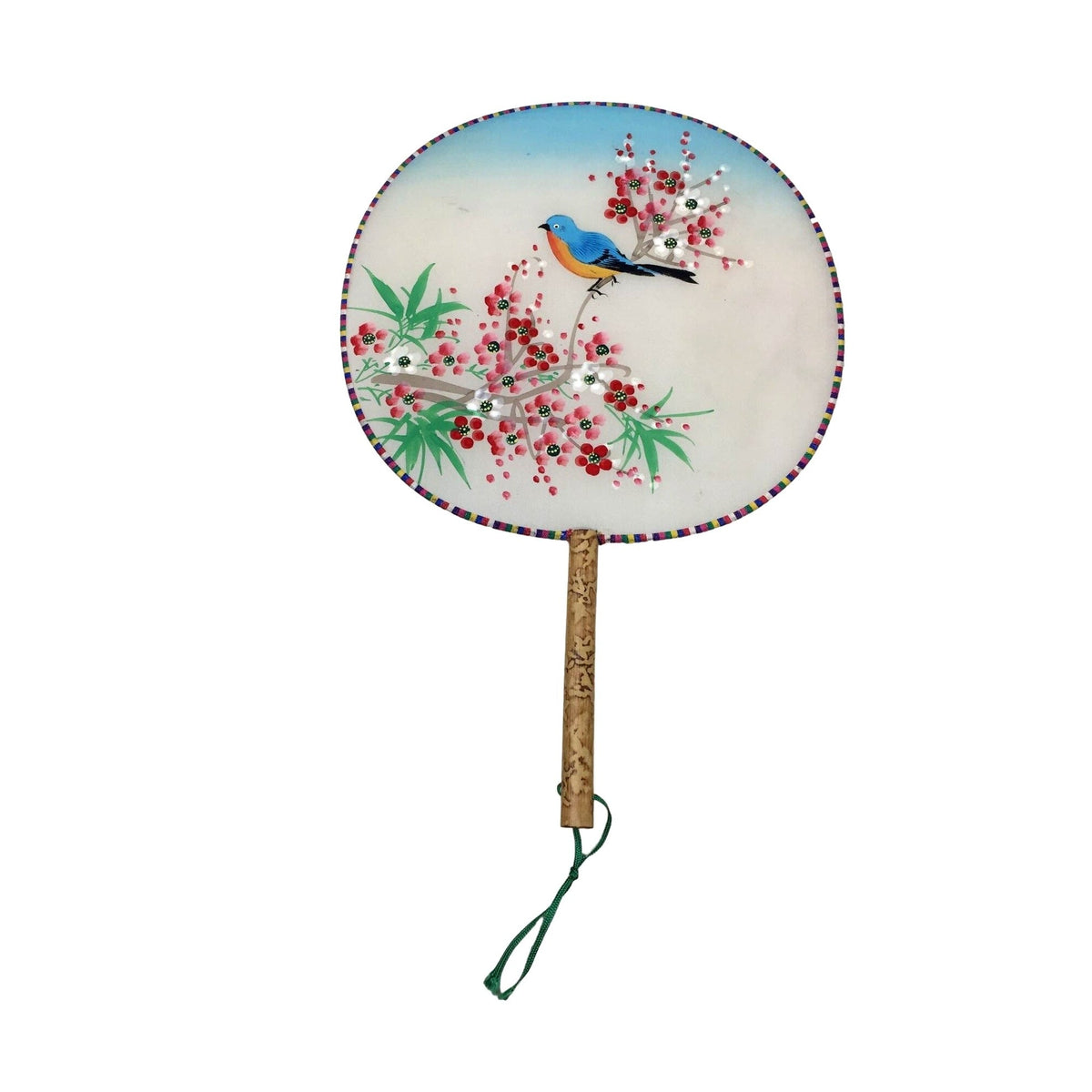 Vintage Japanese Uchiwa Paddle Fans - Set of 3 - Handpainted --  A+ Stuff Collectibles