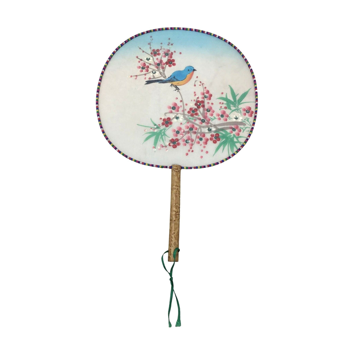 Vintage Japanese Uchiwa Paddle Fans - Set of 3 - Handpainted --  A+ Stuff Collectibles