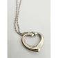 Tiffany & Co Elsa Peretti Open Heart Necklace in Sterling Silver with Dust Bag