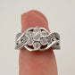 1/4 Carat Diamond Ring - Illusion Set Diamonds in Flower Shape Sz 7