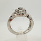 1/4 Carat Diamond Ring - Illusion Set Diamonds in Flower Shape Sz 7