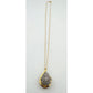 Stunning Pear cut 1.00 Carat Natural Diamond Necklace in 14kt Gold Overlaying Sterling Silver