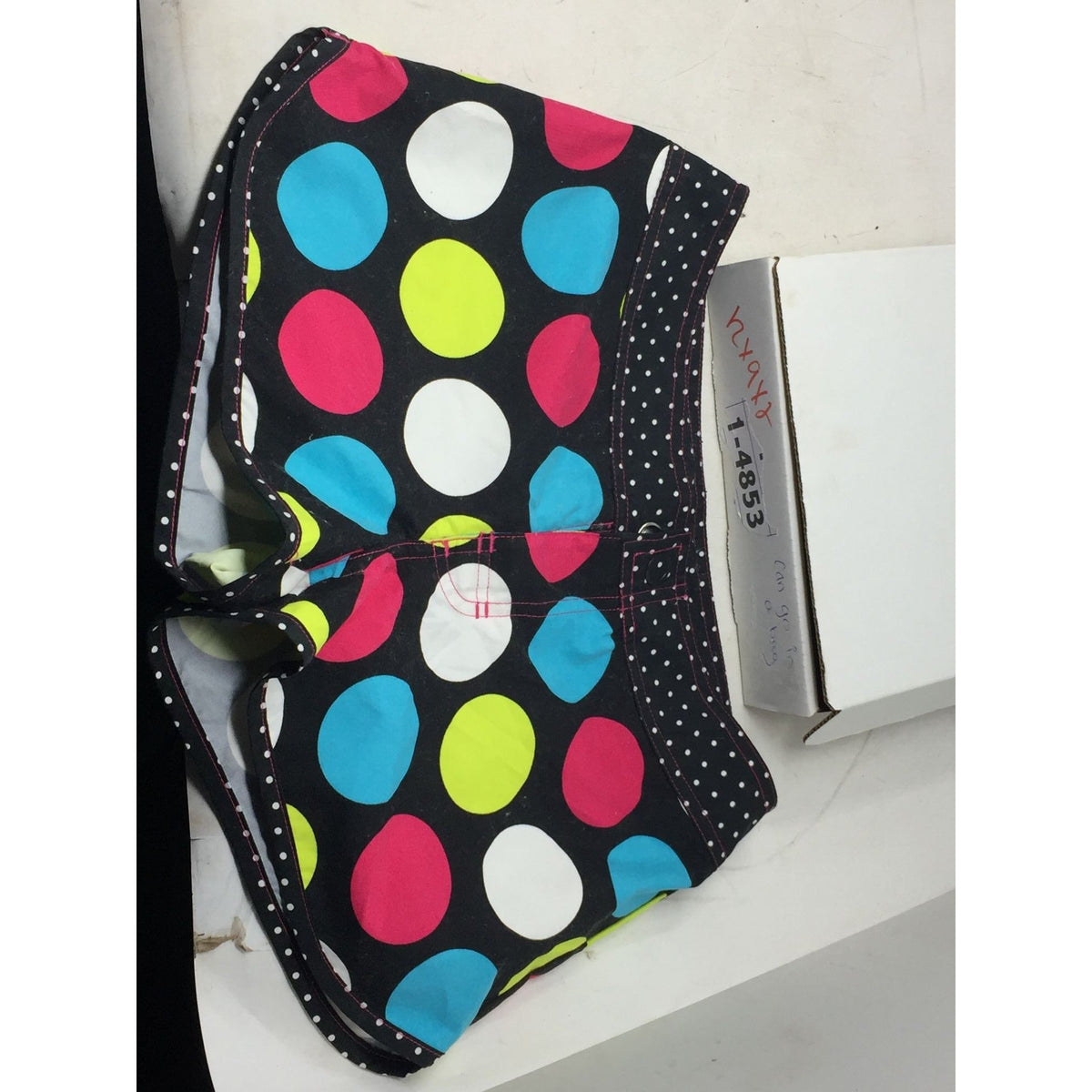 Xhilaration Girl's Black Shorts with White and Colorful Polka Dots on them L (10/12) Xhilaration  A+ Stuff Pants