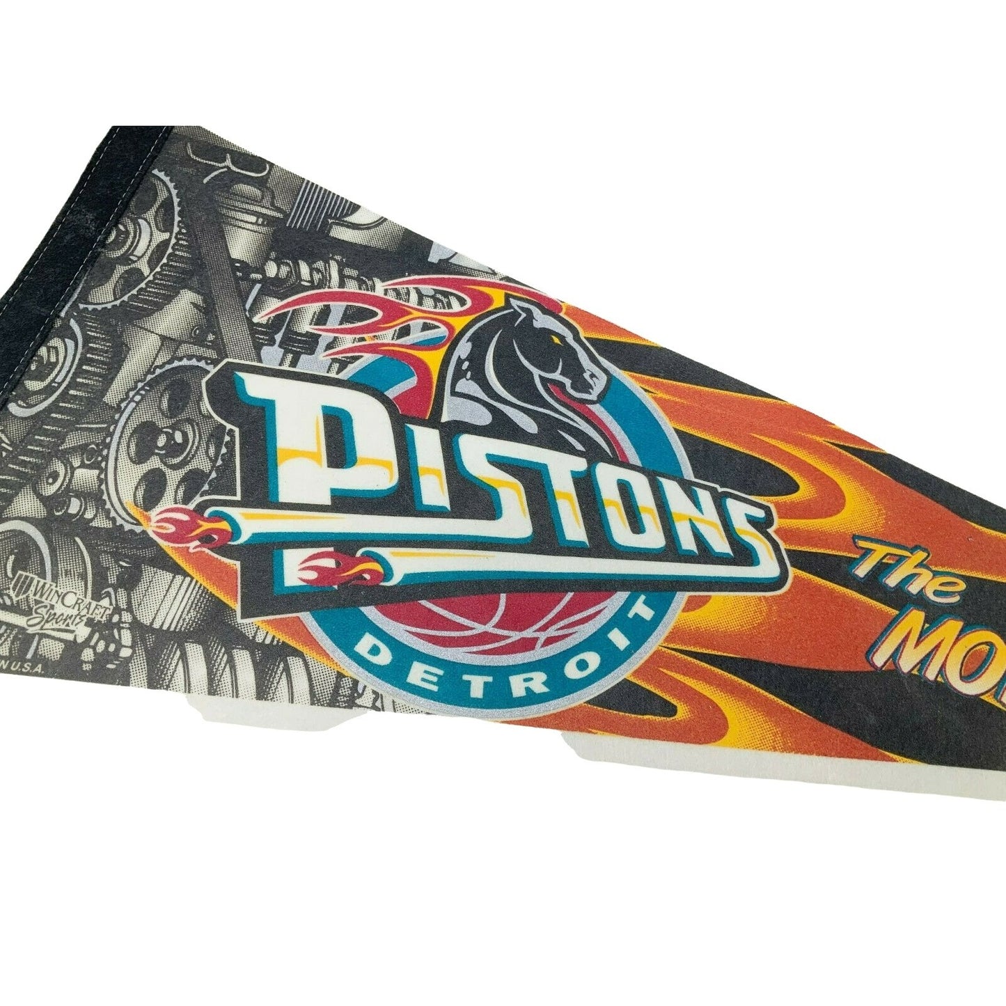 DETROIT PISTONS 1990s Era PENNANT Bold Color NBA Basketball