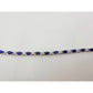 8.40 Carat  Deep Blue Lab Created Sapphire Bracelet with Diamond Accent