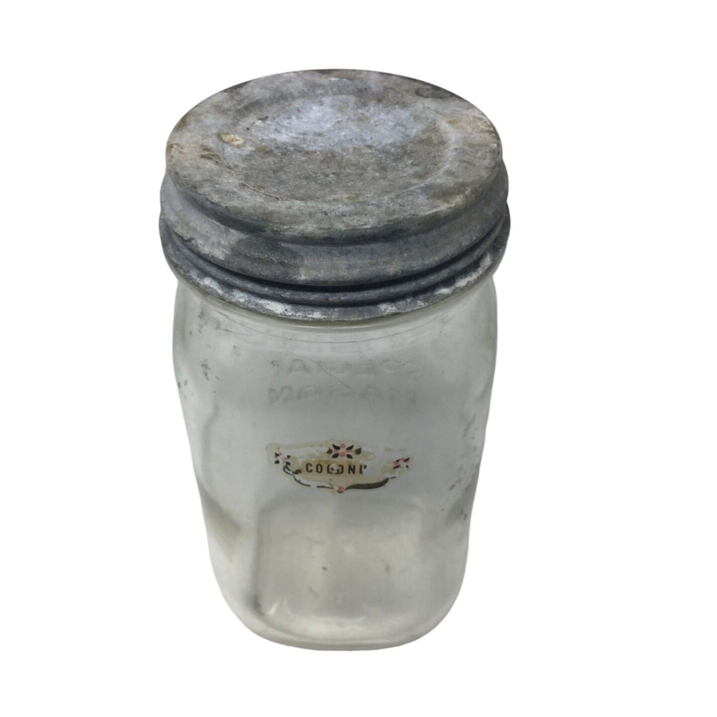 Vintage Clear Glass ATLAS Special Mason Jar w/ Lid - about 7'' tall