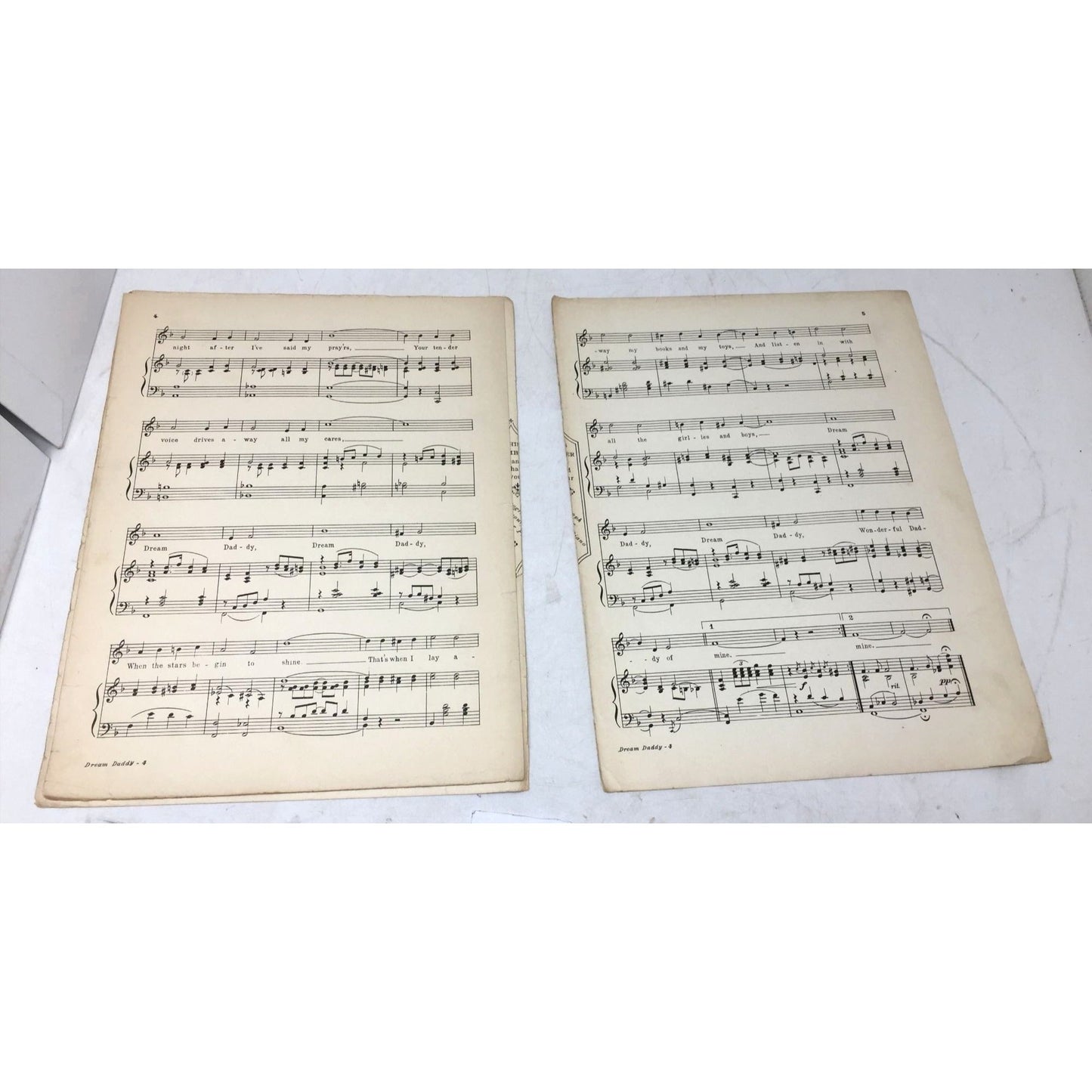 Vintage Sheet Music for the song "Dream Daddy," Jack Chapman  A+ Stuff Sheet Music