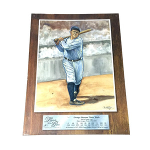 Vintage 1998 George Herman ''Babe'' Ruth 'Legends Of The Game' Baseball Metal Sign