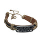 HAWAII Leather Brown Adjustable Souvenir Bracelet with Sea Turtles on it