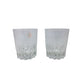 Vintage Set of 2 Clear Glass Cocktail Glasses- 3 inches tall