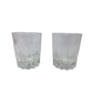 Vintage Set of 2 Clear Glass Cocktail Glasses- 3 inches tall