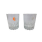 Vintage Set of 2 Clear Glass Cocktail Glasses- 3 inches tall