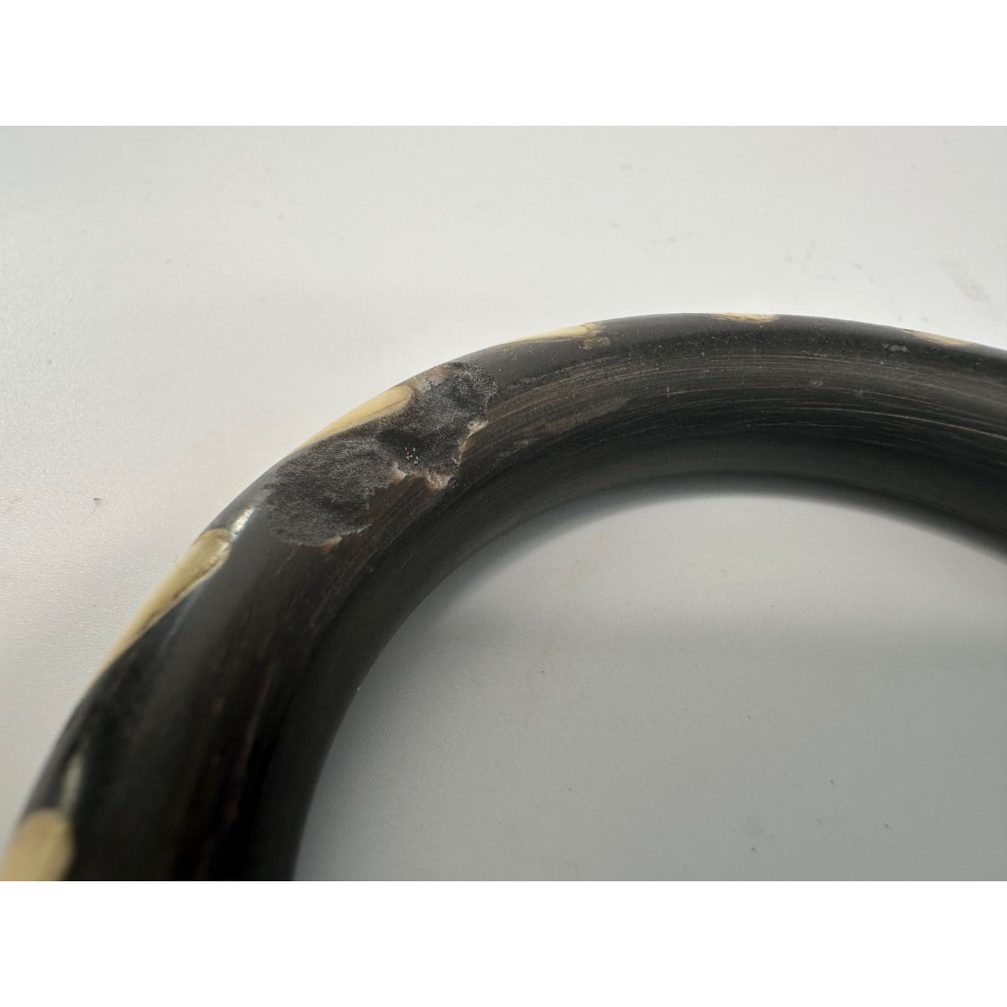 Women's Unique Black And Cream Bangle Bracelet