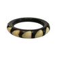 Women's Unique Black And Cream Bangle Bracelet
