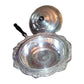 Ornate SILVERPLATE Pan w Lid FLOURISH Floral Edges Vintage Fancy F. B. Rogers