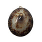 Vintage Brown/White Sea Shell Pendant For Necklace