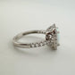 Cushion Cut Lab Created White Opal and White Topaz Ring Size 7 --  A+ Stuff ring
