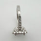Cushion Cut Lab Created White Opal and White Topaz Ring Size 7 --  A+ Stuff ring