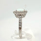 Cushion Cut Lab Created White Opal and White Topaz Ring Size 7 --  A+ Stuff ring