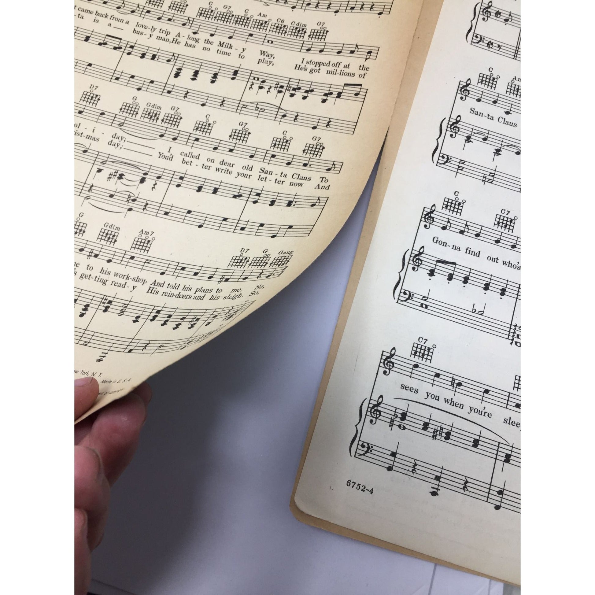 vintage 1934 "Santa Claus Is Comin' to Town" piano sheet music A+ Stuff  A+ Stuff