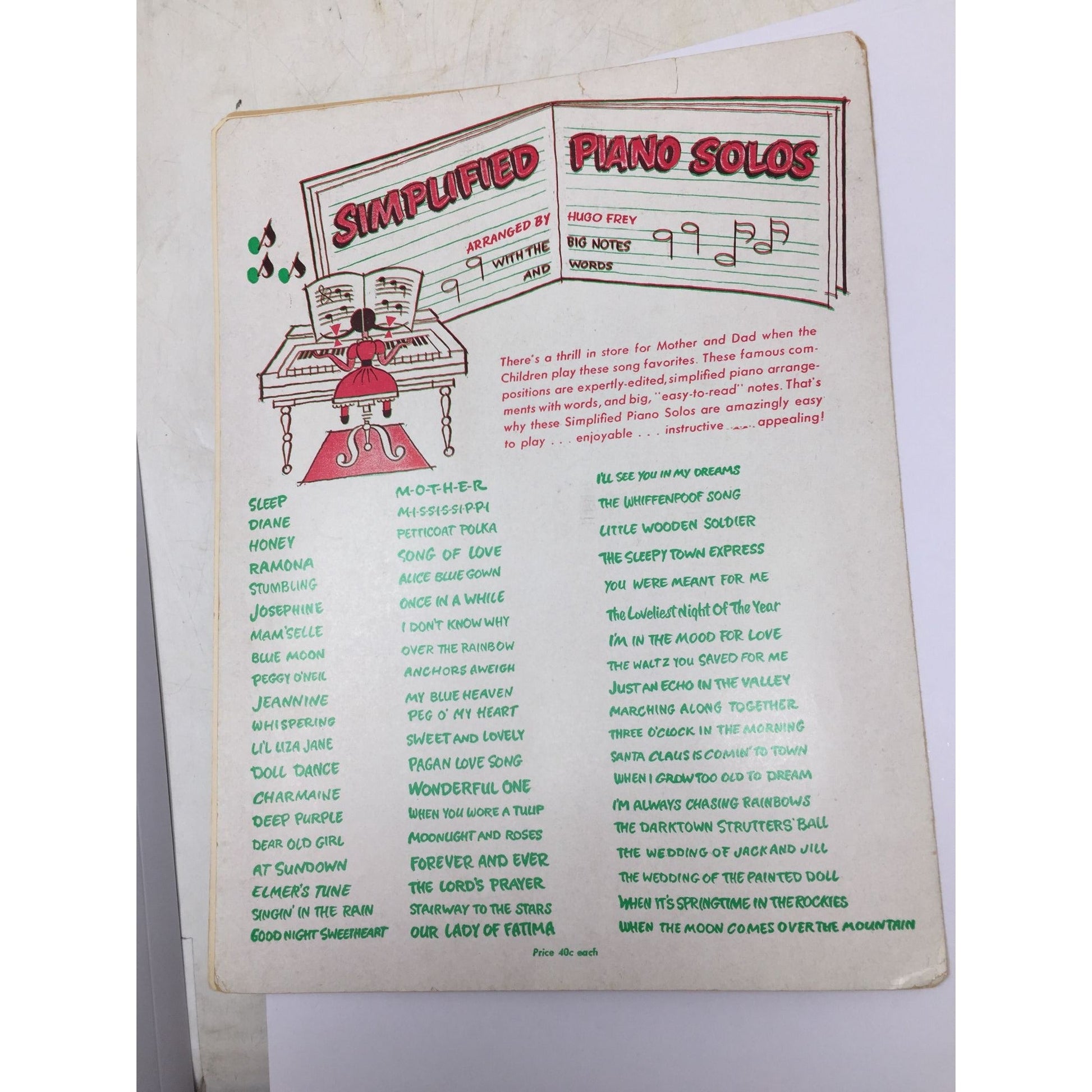 vintage 1934 "Santa Claus Is Comin' to Town" piano sheet music A+ Stuff  A+ Stuff