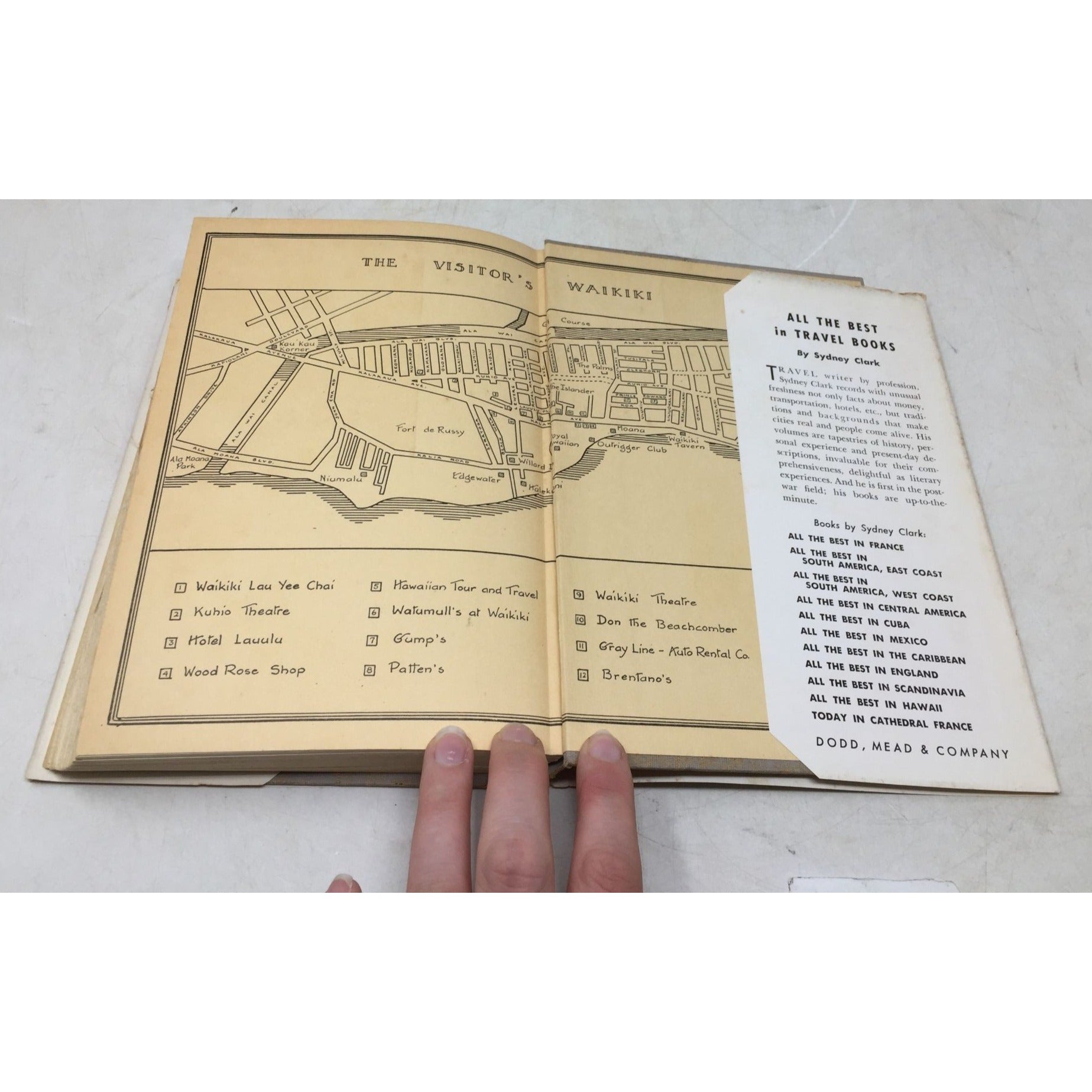 hardcover copy of the vintage travel guide All the Best in Hawaii by Sydney Clark unbranded  A+ Stuff Sheet Music