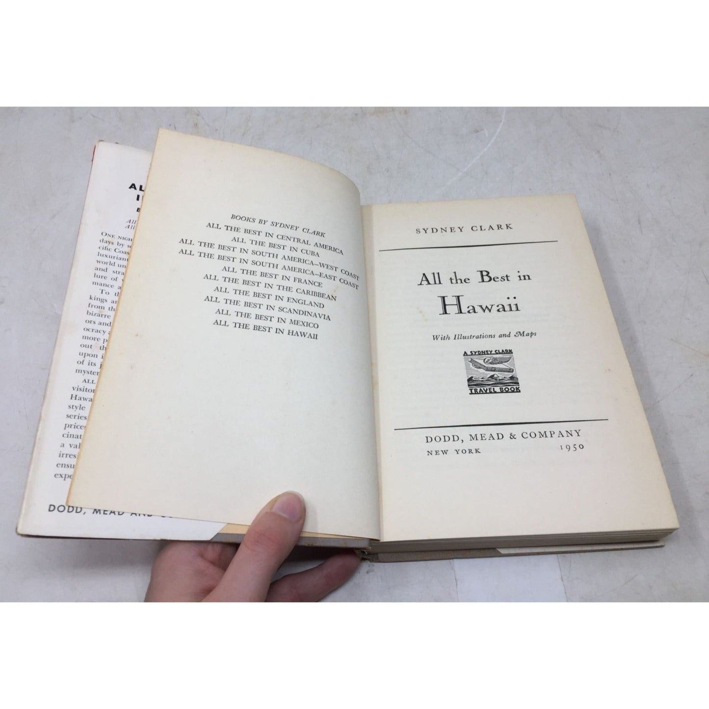 hardcover copy of the vintage travel guide All the Best in Hawaii by Sydney Clark unbranded  A+ Stuff Sheet Music