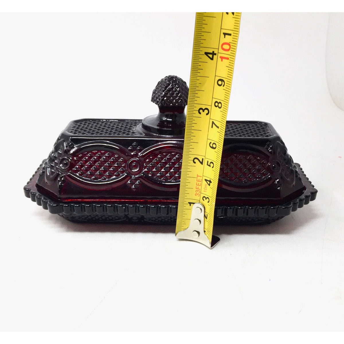 Vintage Avon 1876 Cape Cod Collection Ruby Red Glass Covered Butter Dish Avon  A+ Stuff Drinking, Dining & More