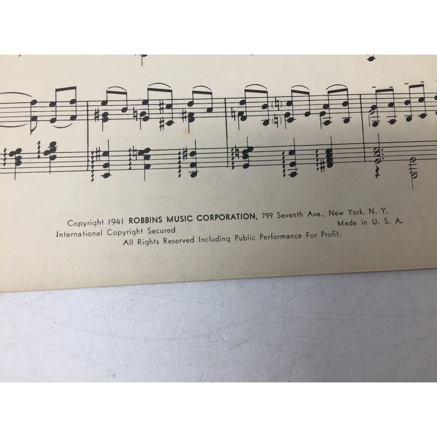 Vintage 1941 Piano Sheet Music copy of "Theme from Tschaikowsky's Concerto No. 1" A+ Stuff  A+ Stuff Sheet Music
