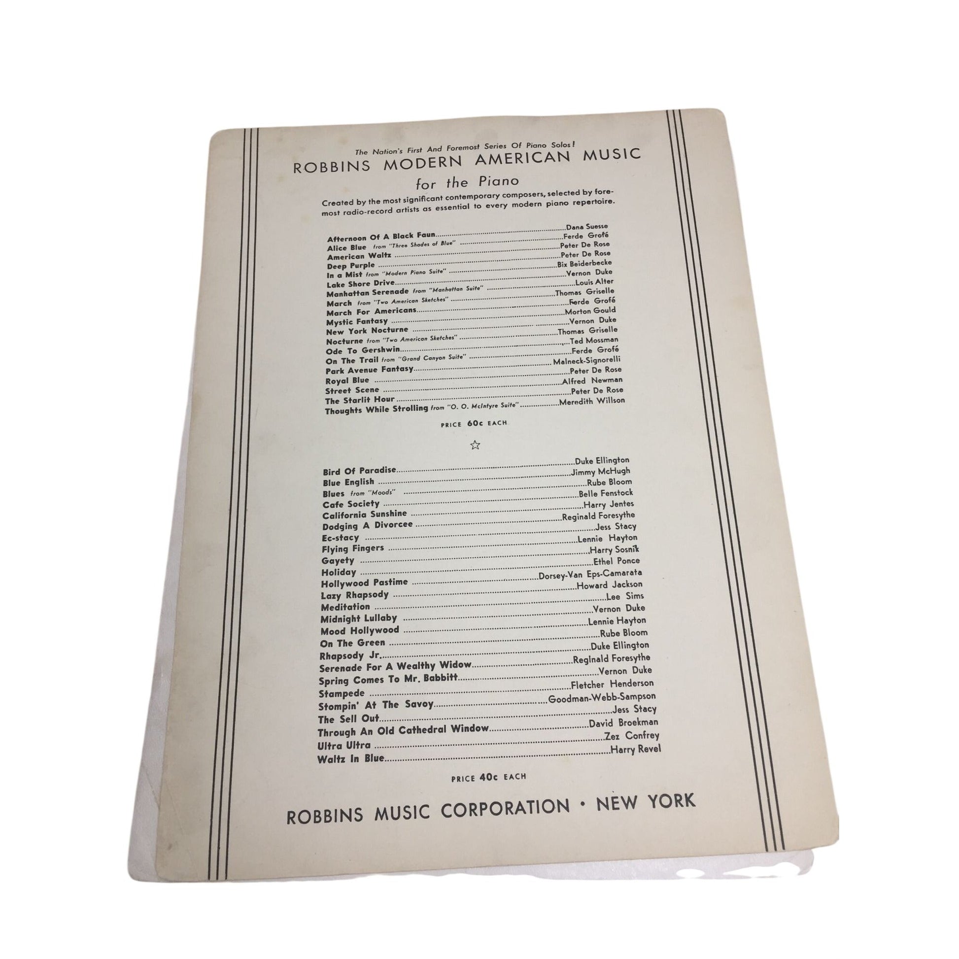 Vintage 1941 Piano Sheet Music copy of "Theme from Tschaikowsky's Concerto No. 1" A+ Stuff  A+ Stuff Sheet Music