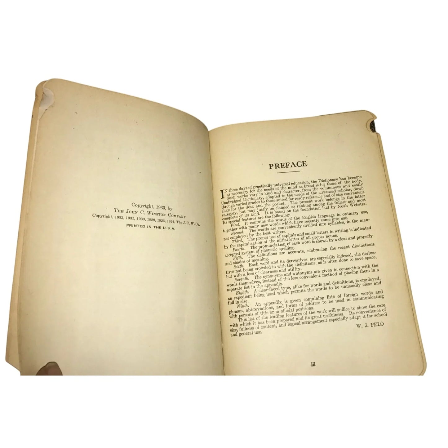 Universal Self Pronouncing Dictionary Vintage Hardcover Book - A+ Stuff
