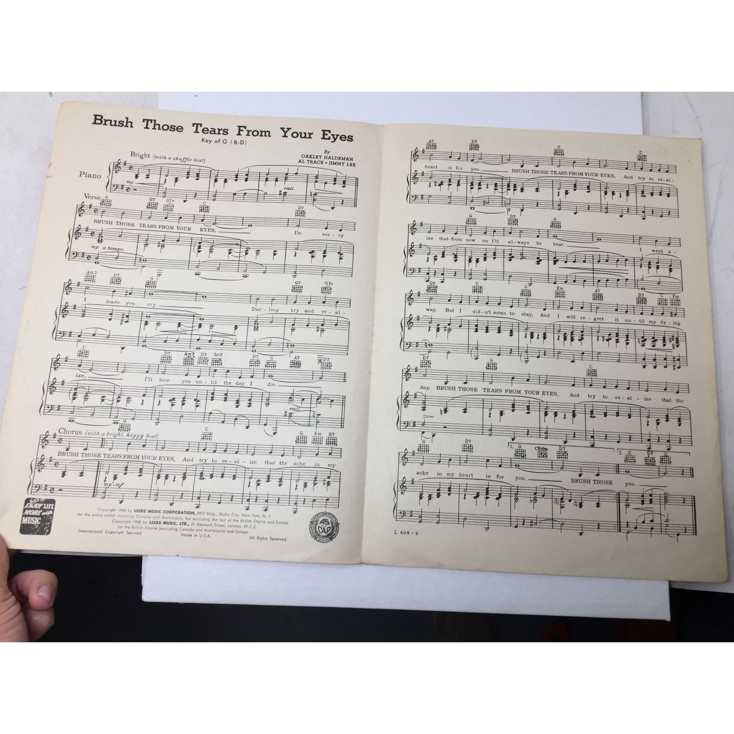 ''BRUSH THOSE TEARS FROM YOUR EYES''