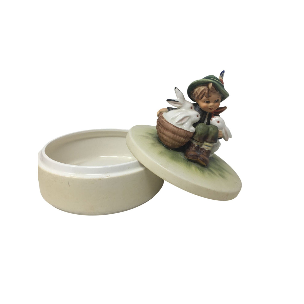Vintage M. I. Hummel "Playmates" Covered Trinket Box Goebel/Hummel  A+ Stuff