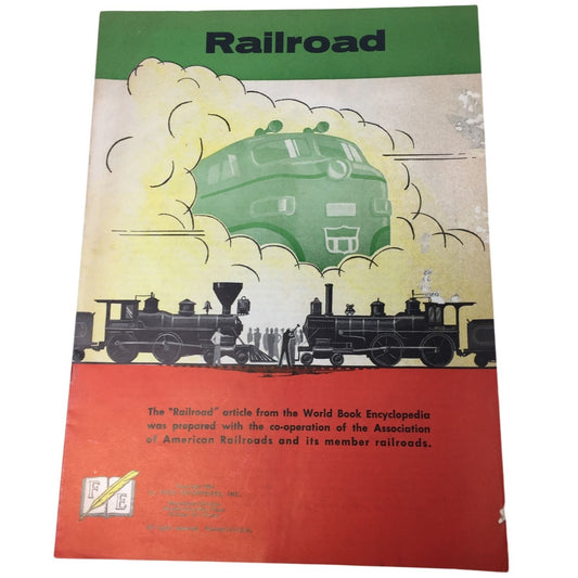 Railroad Vintage 1954 Paperback Article World Book Encyclopedia