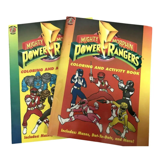Mighty Morphin POWER RANGERS Coloring And Activity Books - Vintage 2 Book Set (1994) Mighty Morphin Power Rangers