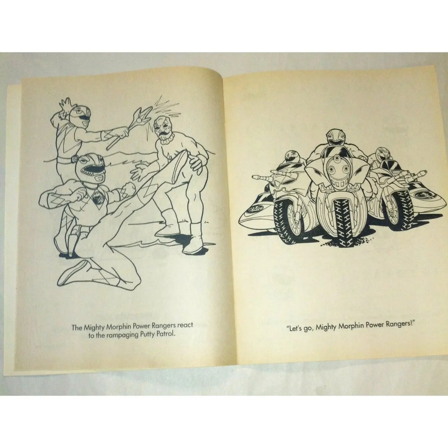 Mighty Morphin POWER RANGERS Coloring And Activity Books - Vintage 2 Book Set (1994) Mighty Morphin Power Rangers