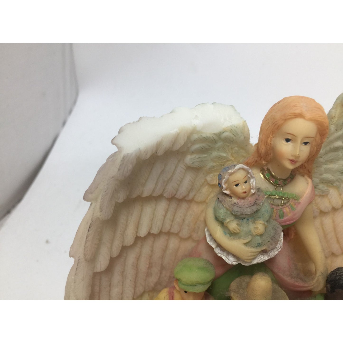 Youngs Inc. Vintage Angel Figurine With Children Of The World