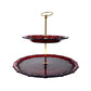 Vintage Avon 1876 Cape Cod Ruby Red Glass Two Tier Server ( Tidbit Tray / Dessert Stand) Avon  A+ Stuff