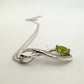 Beautiful Heart Peridot Infinity Necklace with Diamond Accent