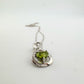 Beautiful Heart Peridot Infinity Necklace with Diamond Accent