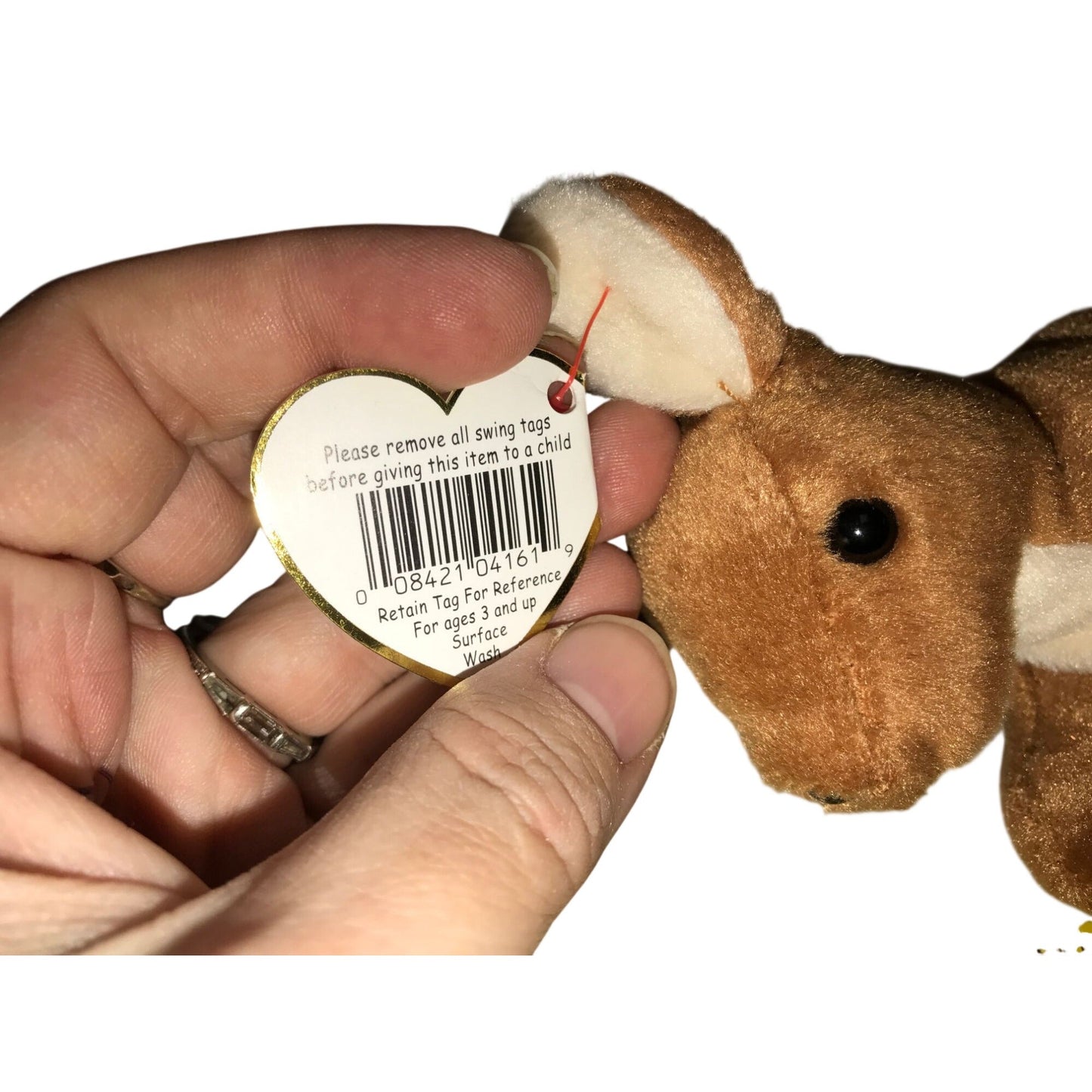 1996 Pouch the Kangaroo Beanie Baby TY Beanie Baby  A+ Stuff Plush Toys / Stuffed Animals