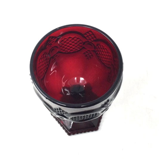 Vintage Avon 1876 Cape Cod Ruby Red Glass Water Goblet Avon  A+ Stuff