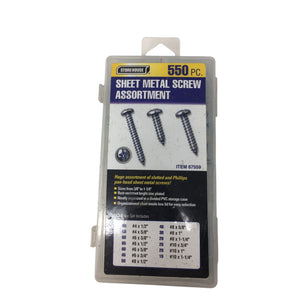 STOREHOUSE Sheet Metal Screw Assortment (550-Piece)