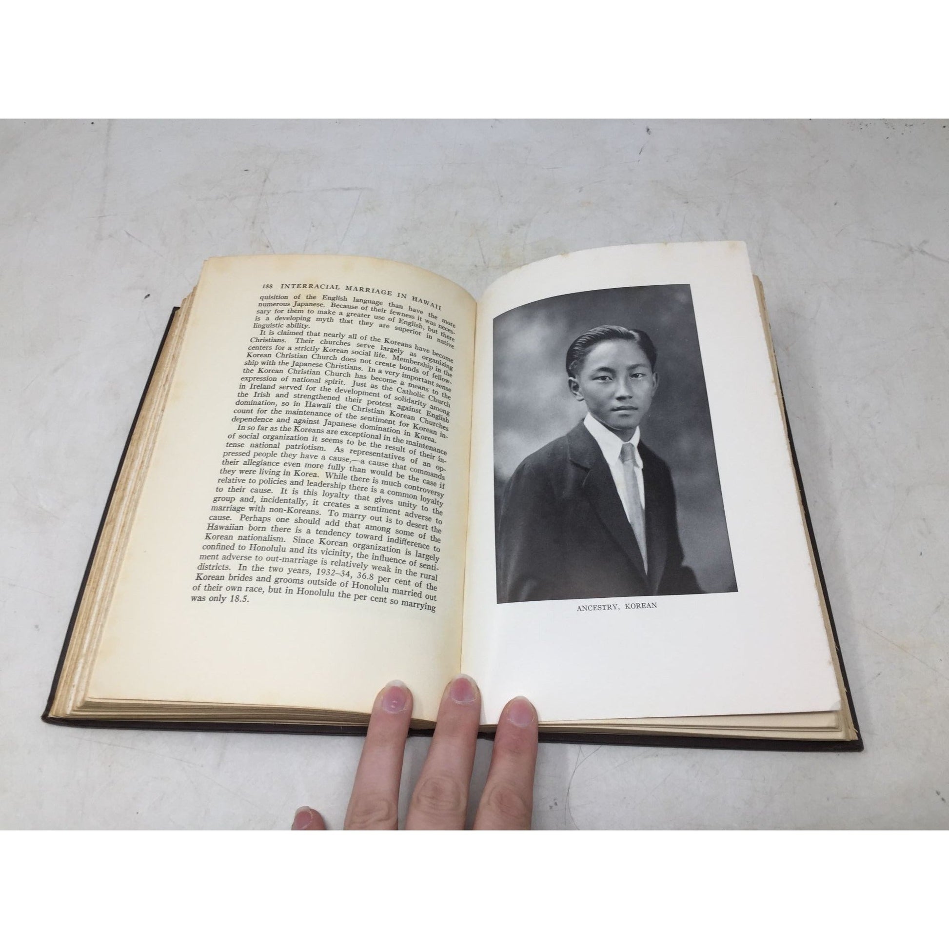 Interracial Marriage in Hawaii: A Study of the Mutually Conditioned Processes of Acculturation and Amalgamation" by Romanzo Adams. unbranded  A+ Stuff Books