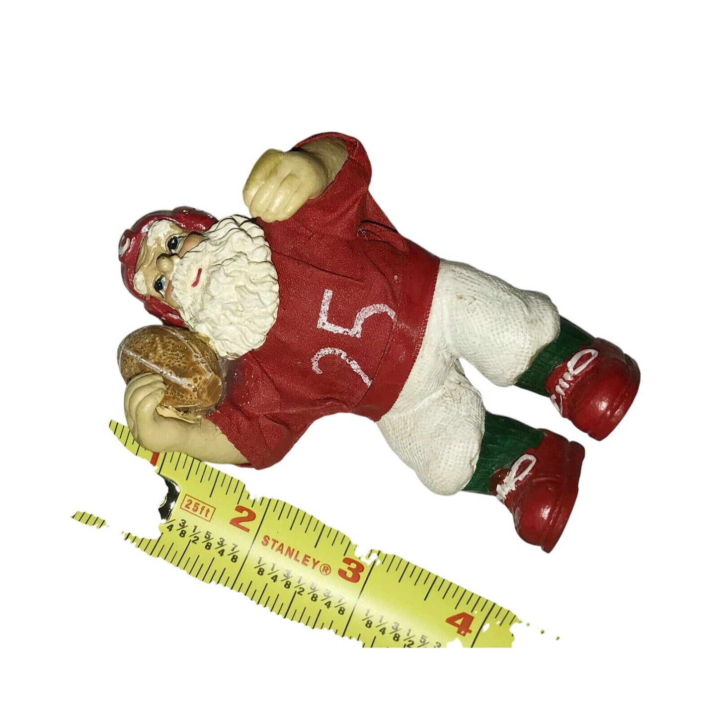 FOOTBALL Player SANTA CLAUS (#25!) Christmas Tree Ornament - Holidays