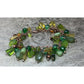 Women's Green Dangly Chunky Charm Bracelet