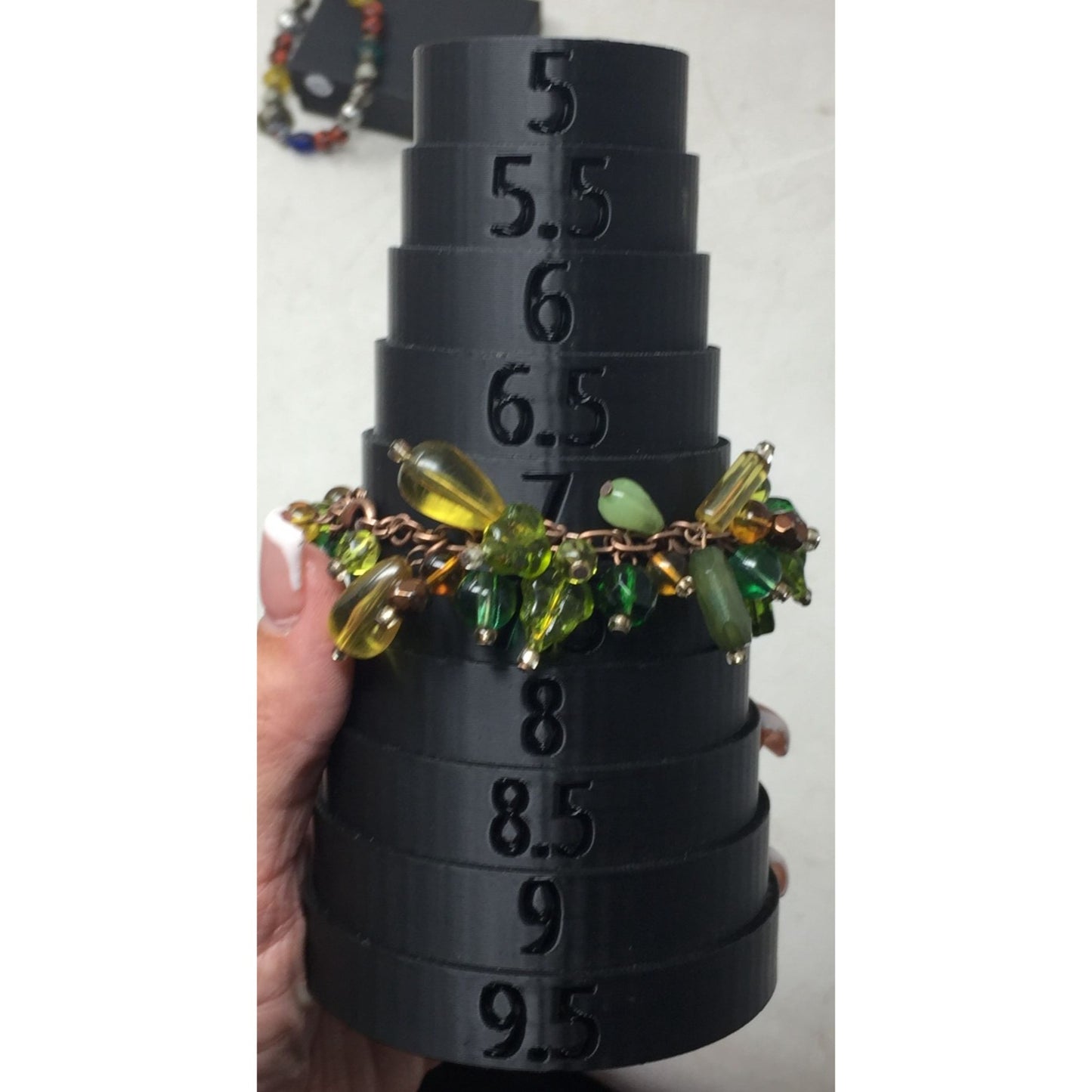 Women's Green Dangly Chunky Charm Bracelet