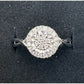 1/4 Ct Lab Grown Diamond Cluster Twisted Shank Ring - SIze 7 - Sterling Silver A+ Stuff  A+ Stuff Diamond Ring