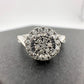1/4 Ct Lab Grown Diamond Cluster Twisted Shank Ring - SIze 7 - Sterling Silver A+ Stuff  A+ Stuff Diamond Ring