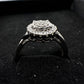 1/4 Ct Lab Grown Diamond Cluster Twisted Shank Ring - SIze 7 - Sterling Silver A+ Stuff  A+ Stuff Diamond Ring